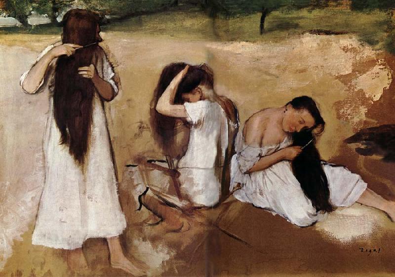 Edgar Degas Girls comb the hair China oil painting art